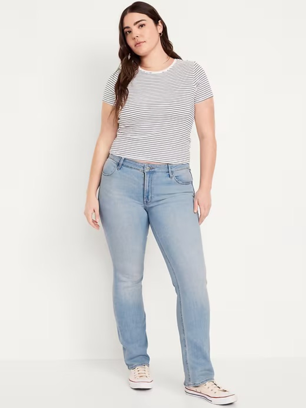 Old Navy Light Blue Mid-Rise WOW Boot-Cut Women's Jeans 8 short